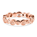 D'Joy Natürlicher Champagner Diamant Ring 925 Silber Rosévergoldet (Größe 17.00) ca. 0,01 ct