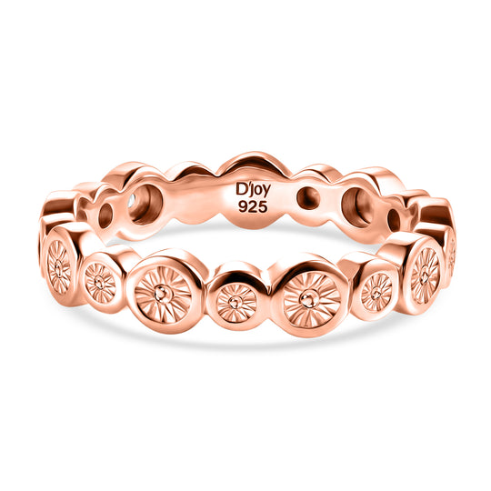 D'Joy Natürlicher Champagner Diamant Ring 925 Silber Rosévergoldet (Größe 20.00) ca. 0,01 ct