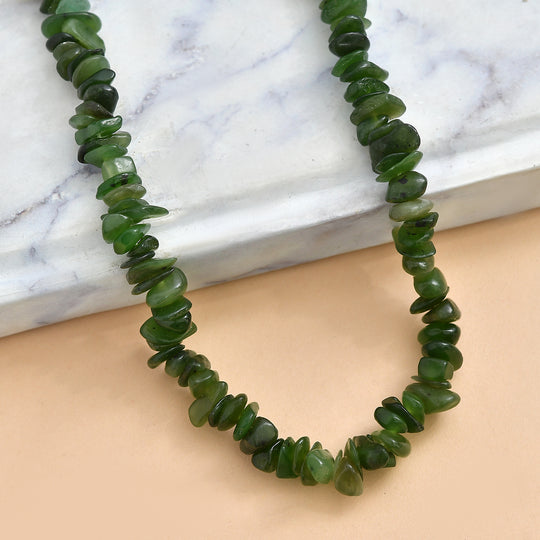 Nephrit Halskette 70 cm ca. 355.00 ct