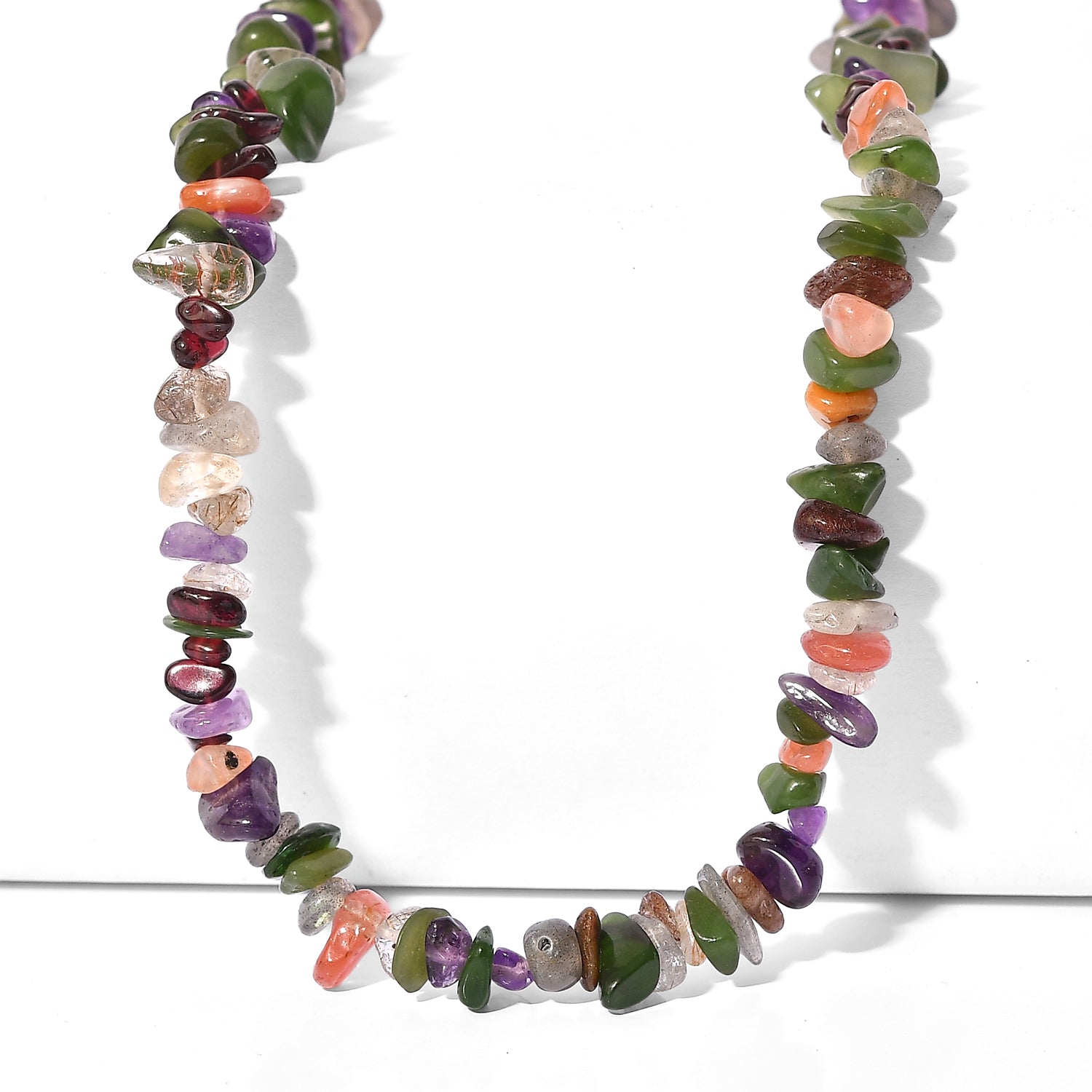Mehrfarbig Edelsteine Halskette 70 cm ca. 265.00 ct