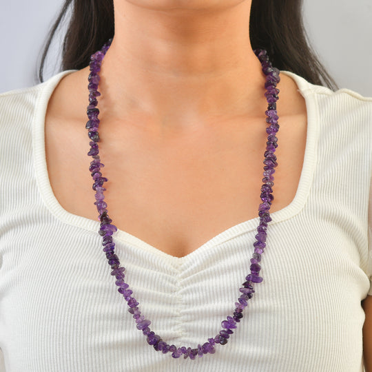 Amethyst Halskette 70 cm ca. 145.00 ct