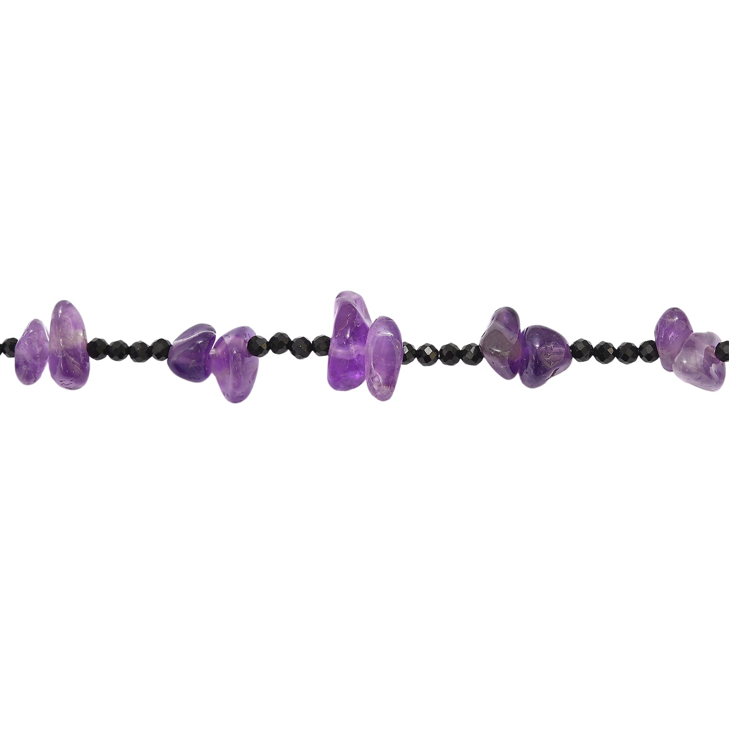 Amethyst, Schwarzer Spinell Halskette 91 cm ca. 240.00 ct