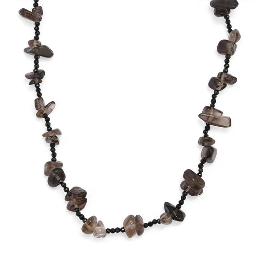 Rauchquarz, Schwarzer Spinell Halskette 91 cm ca. 240.00 ct