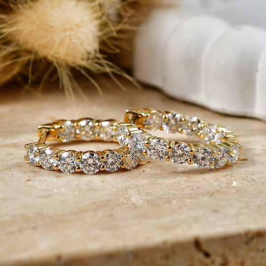 LUXURIANT DIAMOND - Lab Grown Diamant SI-GH Ohrringe 925 Silber Rhodiniert ca. 5.35 ct