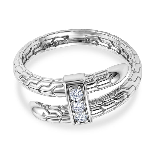 LUXURIANT DIAMOND - Lab Grown Diamant SI-GH Ring 925 Silber (Größe 16.00) ca. 0,14 ct