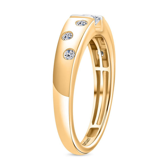 LUXURIANT DIAMOND - Lab Grown Diamant SI-GH Ring 925 Silber 750 Gelbgold vermeil (Größe 18.00) ca. 1,00 ct