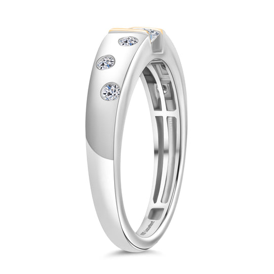 LUXURIANT DIAMOND - Lab Grown Diamant SI-GH Ring 925 Silber 750 Gelbgold vermeil (Größe 18.00) ca. 1,00 ct
