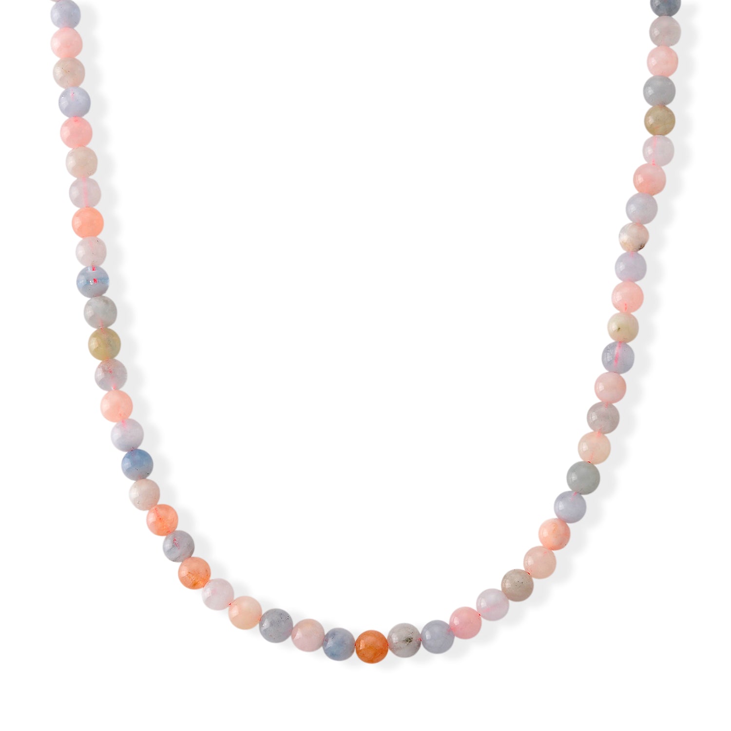 Mehrfarbige Beryll 50cm Halskette, Edelstahl - 160 ct.