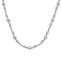 D'Joy AA Larimar Halskette ca. 50 cm 925 Silber ca. 9,00 ct.