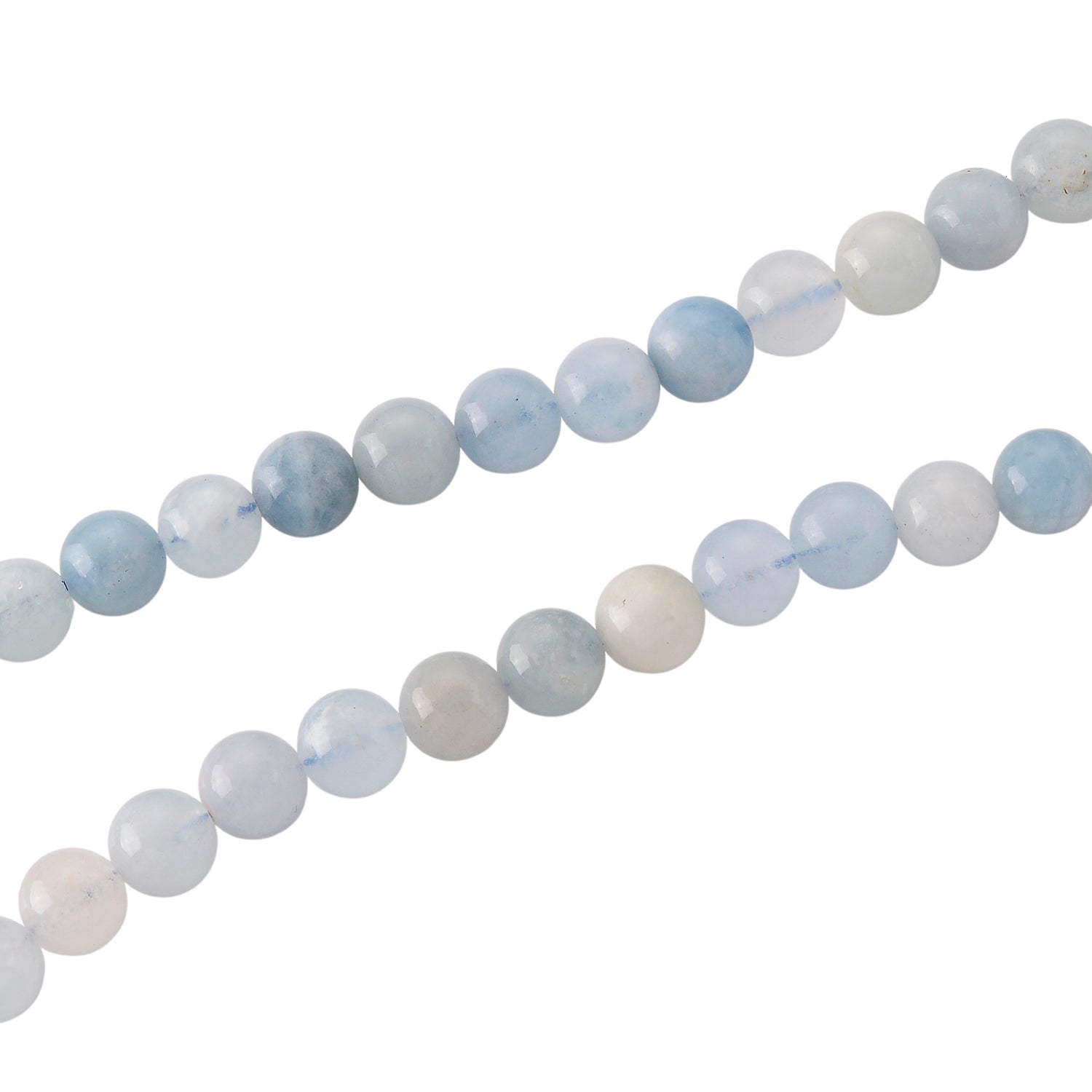 Mehrfarbiger Aquamarin Halskette ca. 50 cm 316L Edelstahl ca. 160,00 ct.