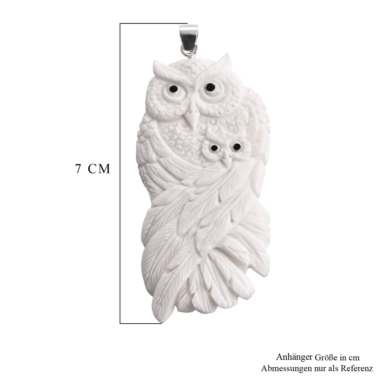 Ox Bone Anhänger 925 Silber ca. 48.10 ct