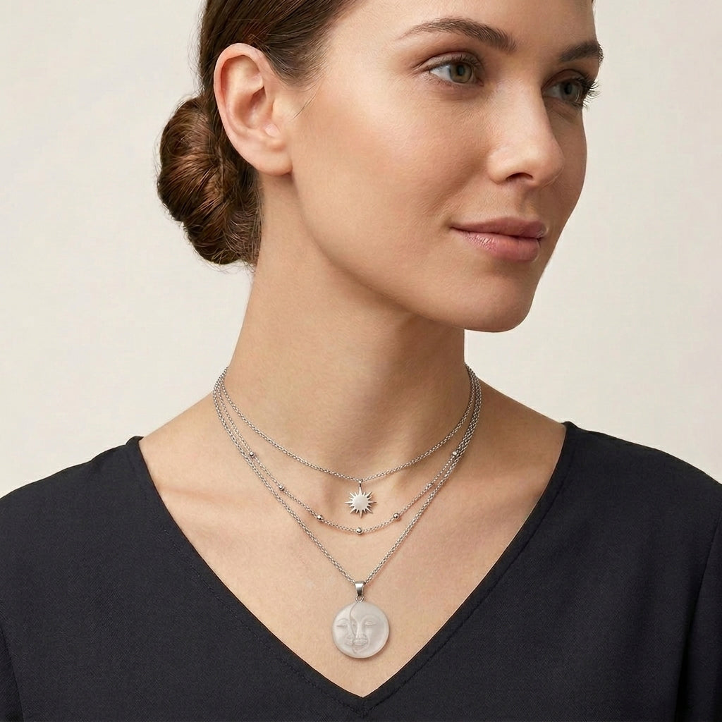 Ox Bone Anhänger 925 Silber ca. 20,23 ct.