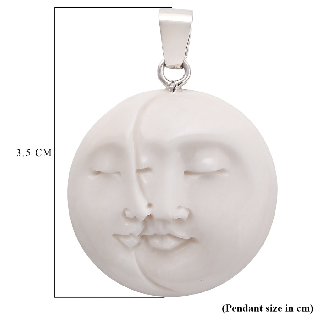 Ox Bone Anhänger 925 Silber ca. 20,23 ct.