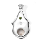 D'Joy Ox Bone, Peridot Anhänger 925 Silber ca. 5,95 ct.