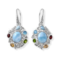 D'Joy AA Larimar Ohrringe 925 Silber ca. 8,52 ct.