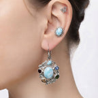 D'Joy AA Larimar Ohrringe 925 Silber ca. 8,52 ct.