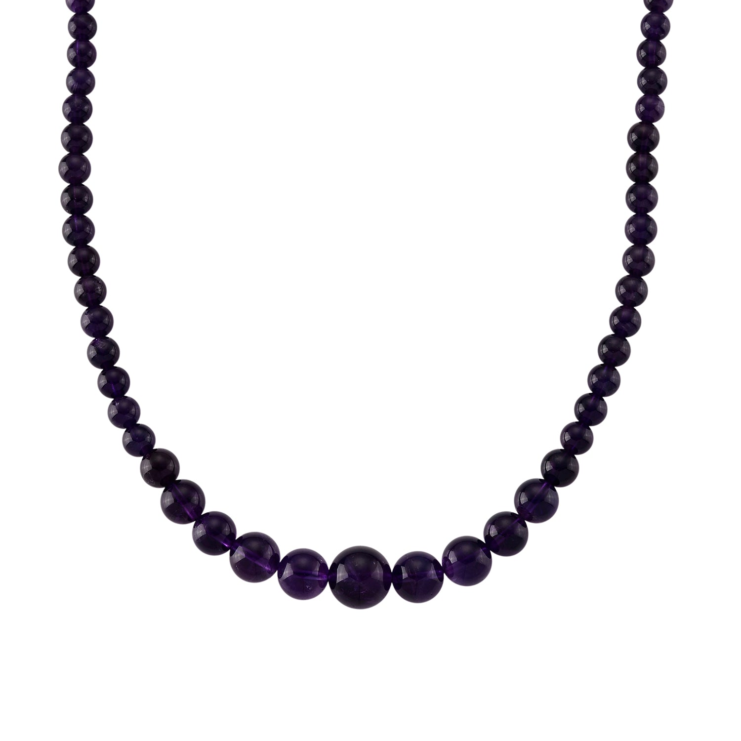 D'Joy Afrikanischer Amethyst Halskette ca. 50 cm 925 Silber Rhodiniert ca. 280,00 ct.