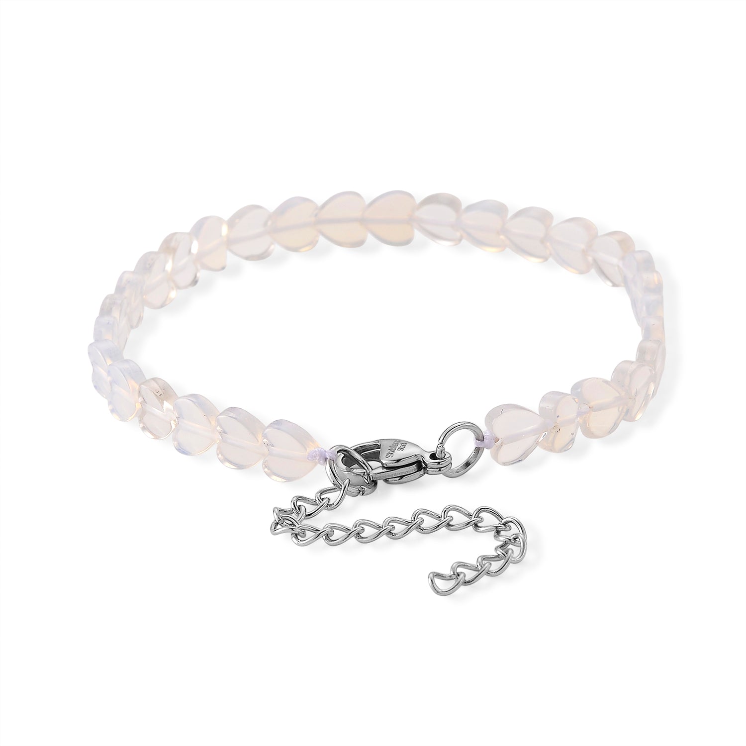 Opalit Armband ca. 18 cm 316L Edelstahl, flexibel, ca. 20.00 ct