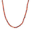 Karneol, Glas Halskette, flexibel, 316L Edelstahl 85.00 ct