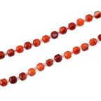 Karneol, Glas Halskette, flexibel, 316L Edelstahl 85.00 ct