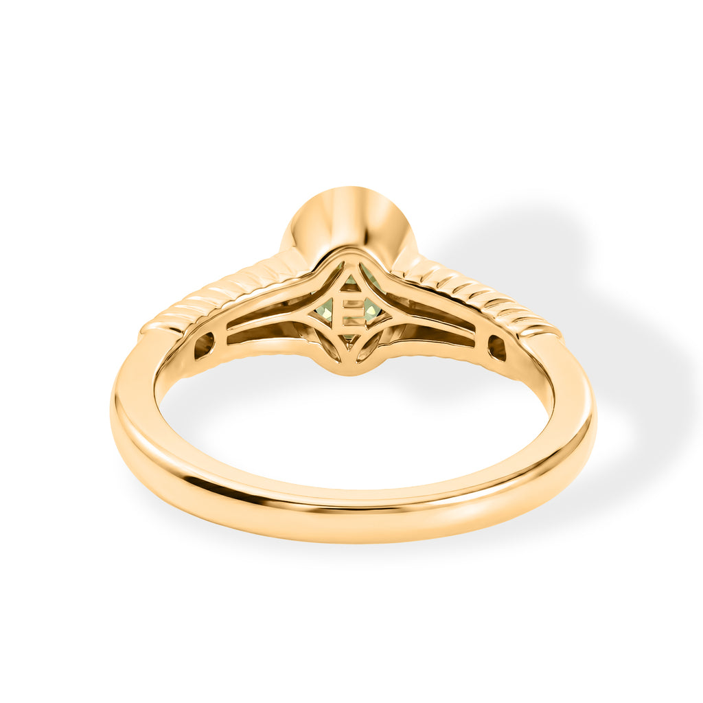 EVER TRUE Natürlicher Peridot Ring 950 Kupfer (Größe 17.00) ca. 0.85 ct