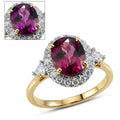 LUXURIANT DIAMOND - AAA Farbwechsel Granat, Lab Grown Diamant Ring 417 Gold (Größe 17.00) ca. 4,10 ct