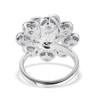 Weißer Zirkonia Ring Nickelfreies Messing, flexible, (Größe 17.00-19.00)