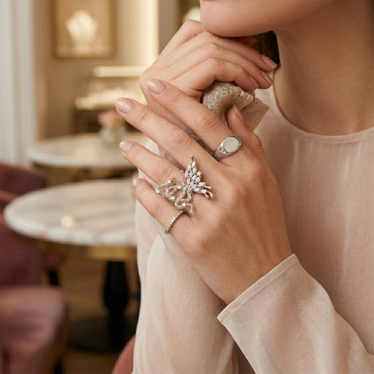 Weißer Zirkonia Ring Nickelfreies Messing, flexibel, Silbefarben, (Größe 16.00-18.00)