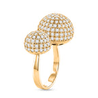 Weißer Zirkonia Ring Nickelfreies Messing, flexibel, Goldfarben, (Größe 18.00-20.00)
