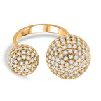 Weißer Zirkonia Ring Nickelfreies Messing, flexibel, Goldfarben, (Größe 18.00-20.00)