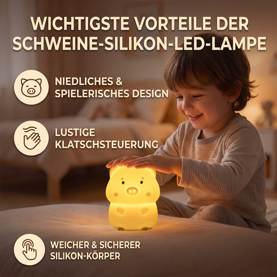 LED-Nachtlicht im Küken-Design mit Farbwechsel, Berührungssteuerung und Timer, 8 x 7,5 x 9,5 cm, Weiß