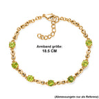 EVER TRUE Natürliches Peridot Armband, ca. 19 cm, 950 Kupfer ca. 3.74 ct