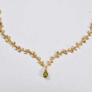 EVER TRUE AA Natürliche Peridot Halskette ca. 50 cm 950 Kupfer ca. 2.05 ct