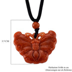 Burmesischer Rote Jadeit Jade Halskette Flexibles cm ca. 18.00 ct