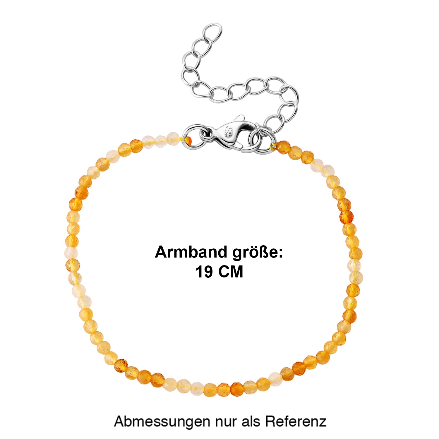 Citrin Armband ca. 18+5cm Extender 316L Edelstahl ca. 8.00 ct