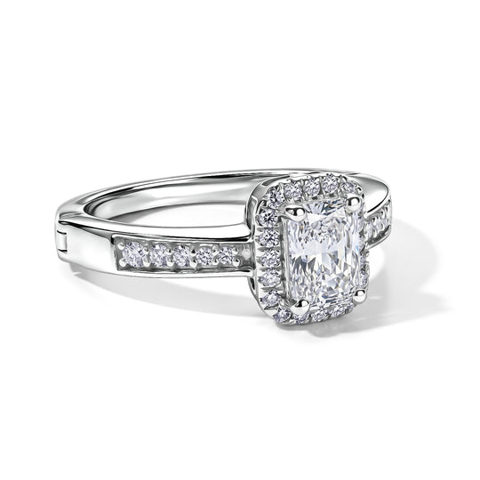 LUXURIANT DIAMOND - Lab Grown Diamant SI-GH SGL zertifiziert
 Ring 925 Silber Rhodiniert (Größe 21.00) ca. 1,07 ct