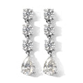 D'Joy Moissanit Ohrringe 925 Silber Rhodiniert ca. 2.82 ct