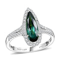 Rhapsody AAAA Pirineu Lagoon Tourmaline, Weißer Diamant Ring 950 Platin (Größe 18.00) ca. 2,26 ct