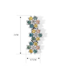 LUXURIANT SGL zertifizierte SI-GH mehrfarbige Labor Diamant florale Ohrringe, 925 Silber rhodiniert - 1,52 ct.