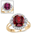 LUXURIANT DIAMOND - AAA Farbwechsel Granat, Lab Grown Diamant Ring 417 Gold (Größe 18.00) ca. 2,73 ct