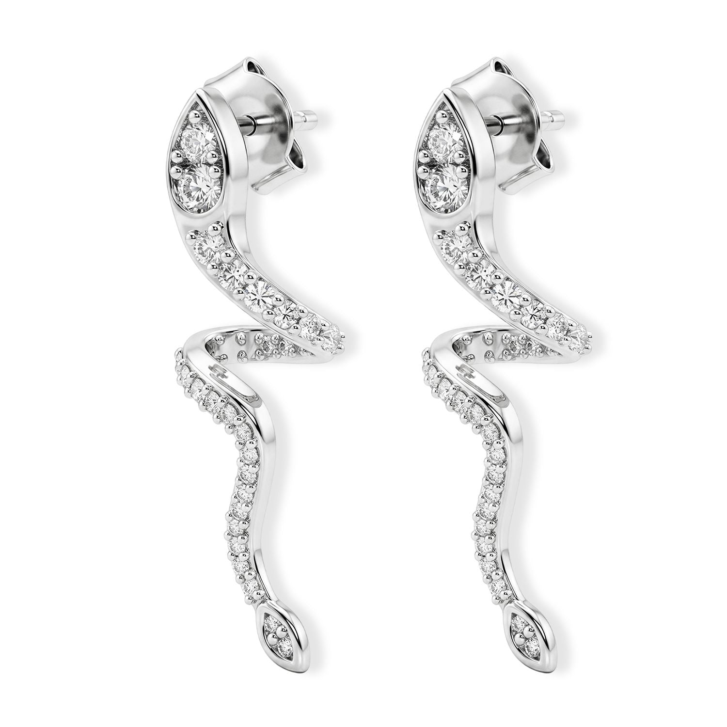 LUXURIANT DIAMOND - Lab Grown Diamant SI-GH SGL zertifiziert
 Ohrringe 925 Silber Rhodiniert ca. 0,57 ct.