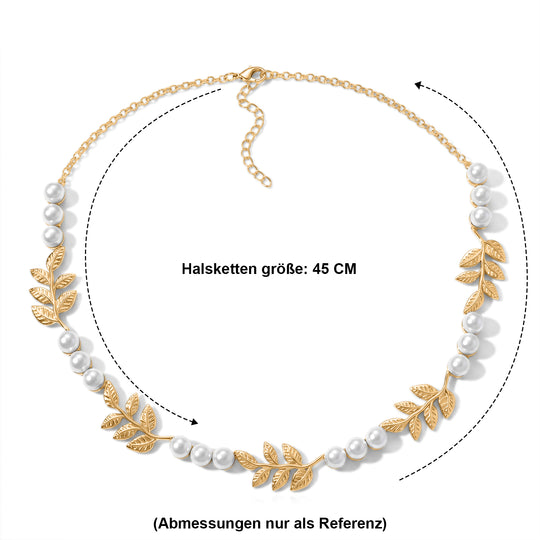 EVER TRUE Süßwasser Perle (7-7.5 mm) Halskette ca. 45 cm 950 Kupfer, Goldfarben, 45.16 ct