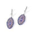 D'Joy Tansanit Ohrringe 925 Silber Rhodiniert ca. 3.58 ct