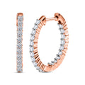 LUXURIANT DIAMOND - Lab Grown Diamant SI-GH Ohrringe 925 Silber 750 Roségold vermeil ca 1.00 ct