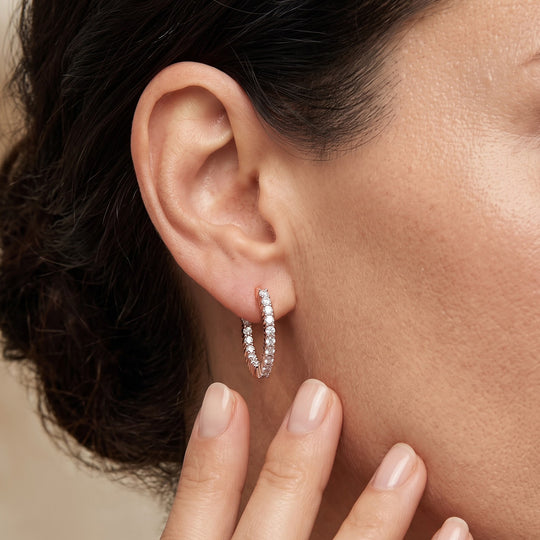 LUXURIANT DIAMOND - Lab Grown Diamant SI-GH Ohrringe 925 Silber Rhodiniert ca. 1.00 ct