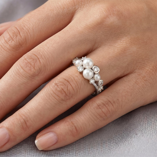 EVER TRUE Süßwasser Perle (5 mm) Ring 950 Kupfer (Größe 20.00)