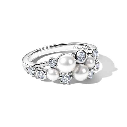 EVER TRUE Süßwasser Perle (5 mm) Ring 950 Kupfer (Größe 20.00)