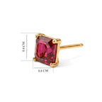 LUXURIANT - AAA Lab Grown Rubin Ohrringe 925 Silber Gold ca. 5.23 ct