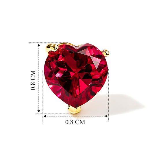 LUXURIANT DIAMOND - AAA Lab Grown Rubin Ohrringe 925 Silber Gold ca. 3.67 ct