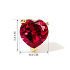 LUXURIANT DIAMOND - AAA Lab Grown Rubin Ohrringe 925 Silber Gold ca. 3,67 ct.